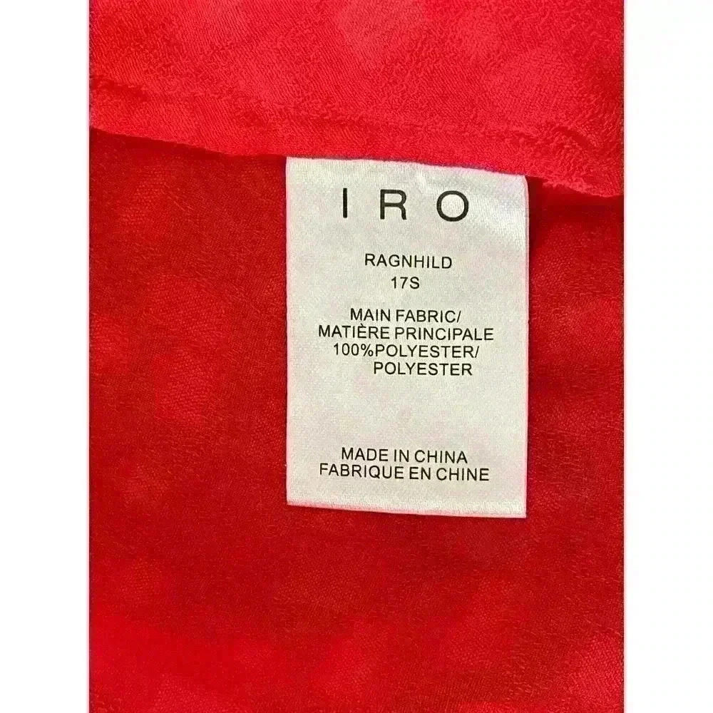Iro Sz 40/US 8 Ragnhild Top Sleeveless Textured Boxy Red Summer Flowing Fun Cute - Picture 11 of 13